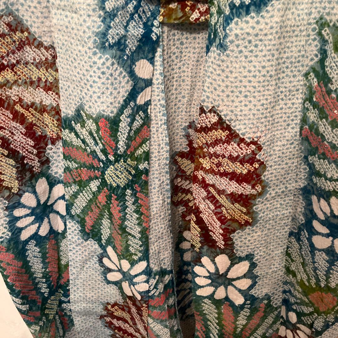 美品　有松絞り　総絞り　浴衣 夏物　パステル