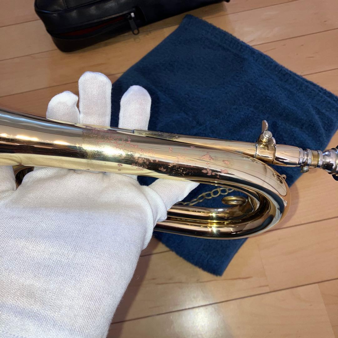 【希少】陸上自衛隊　らっぱ　信号らっぱ　 ラッパ ケース付き　らっぱ手