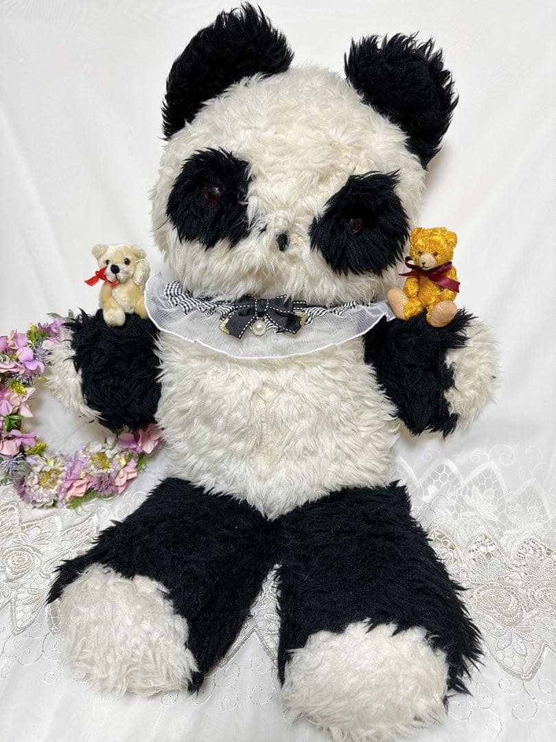 ❤️特大❤️ ペディグリー　アンティークパンダ　アンティークベア　ビンテージ