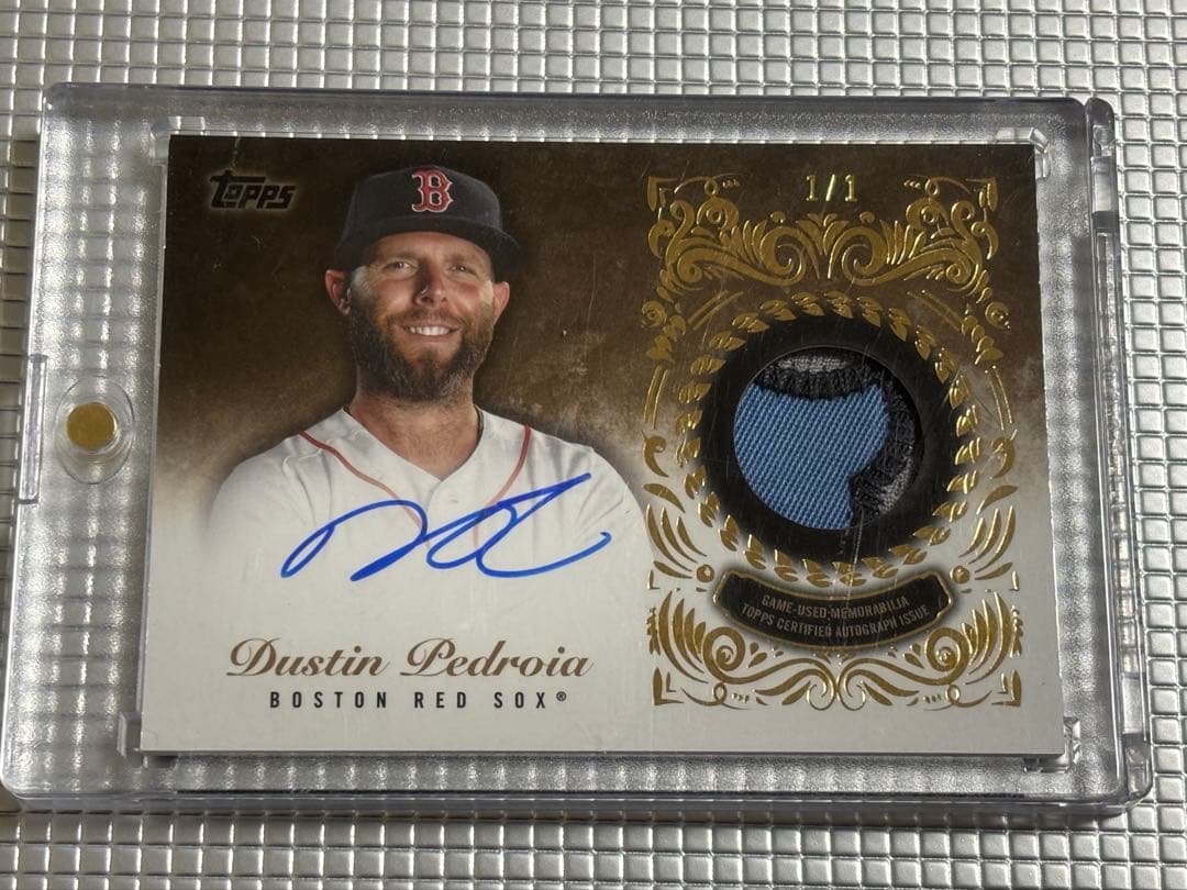 スポーツ選手 Dustin Pedroia 1/1 Autograph Patch