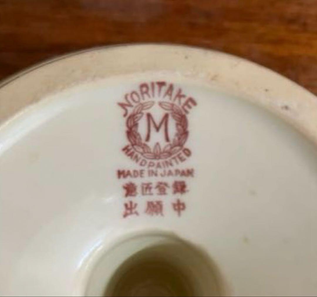 【希少】オールドノリタケ　ハンドペイント　シルエットレディコンポート