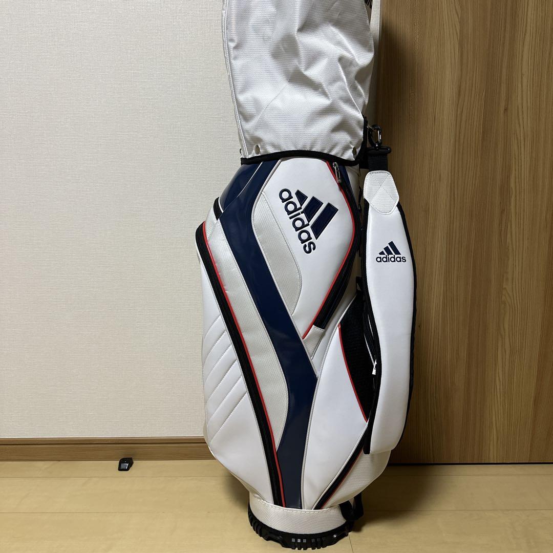 極美品 adidas golf アディダス ゴルフ キャディバッグ ５口 軽量
