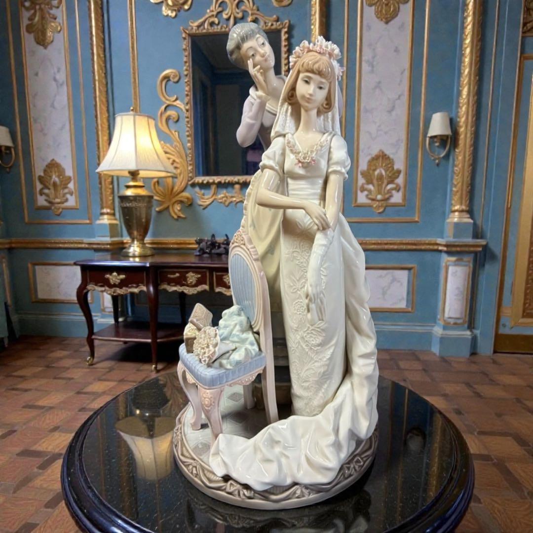 【美品】 リヤドロ 置物 人形 マイウェディングデイ 大型 アンティーク 陶器