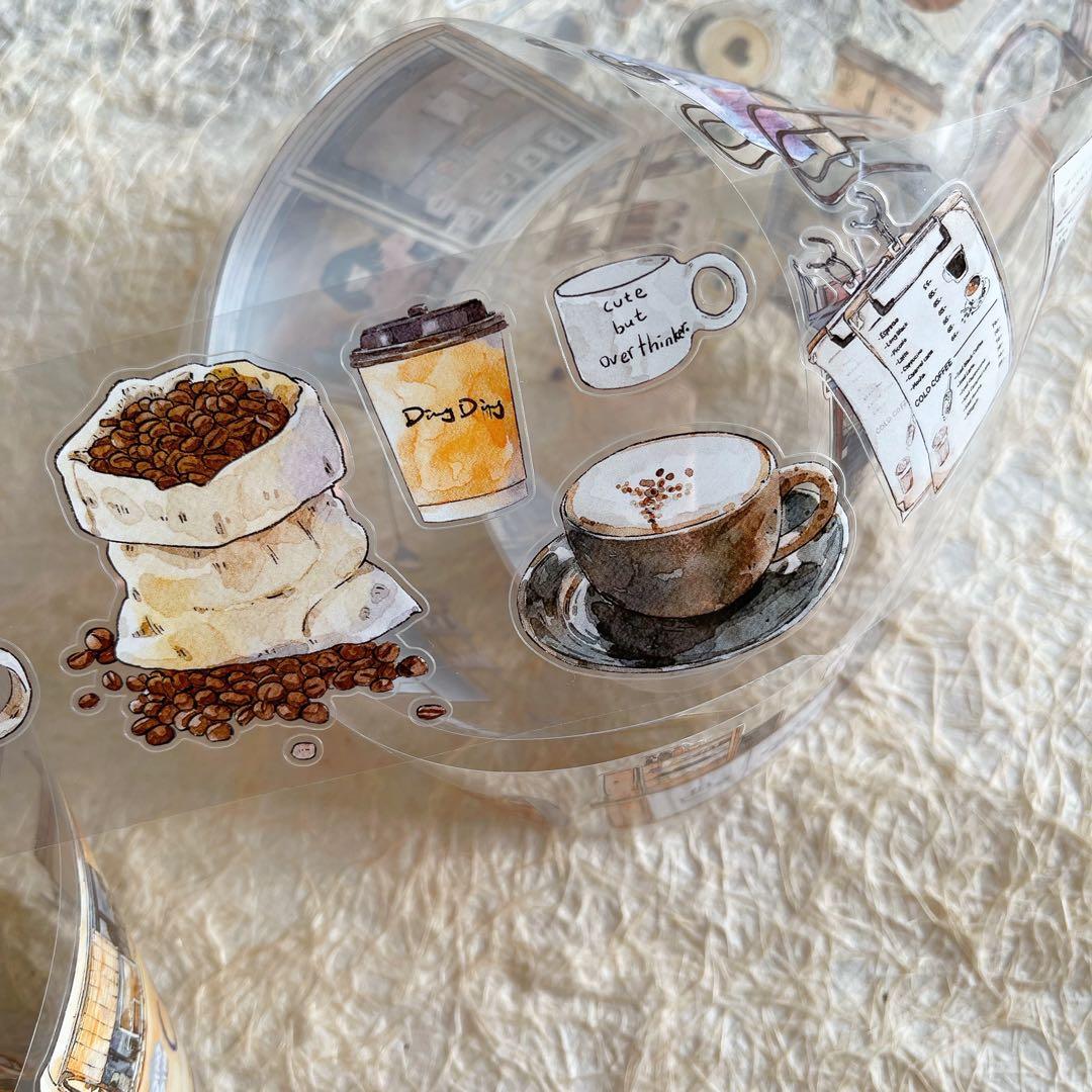 DingDing文创《咖啡时光》海外マスキングテープ マステ 【2735】