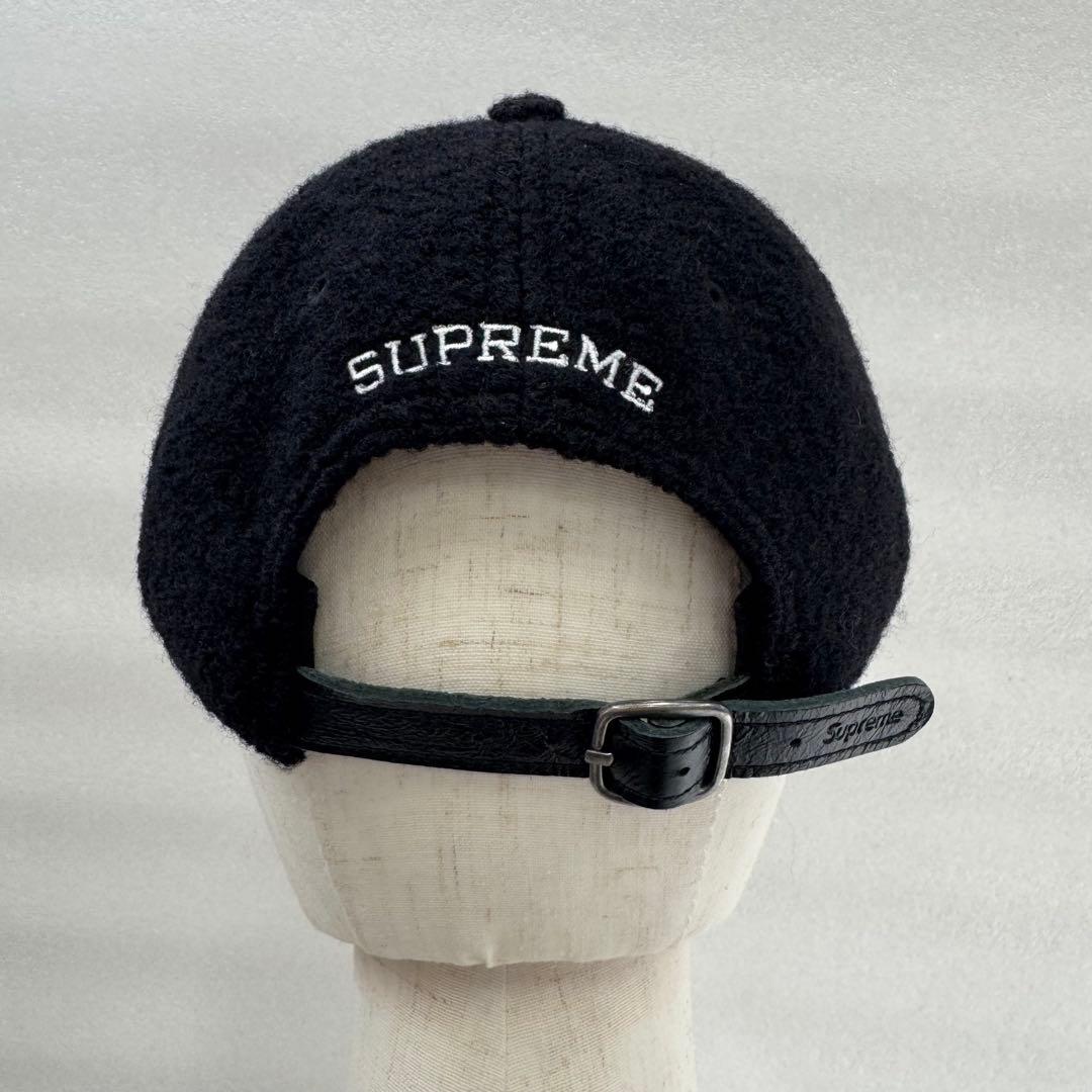 【人気】SUPREME キャップ　ブラック　Sロゴ ウール　USA
