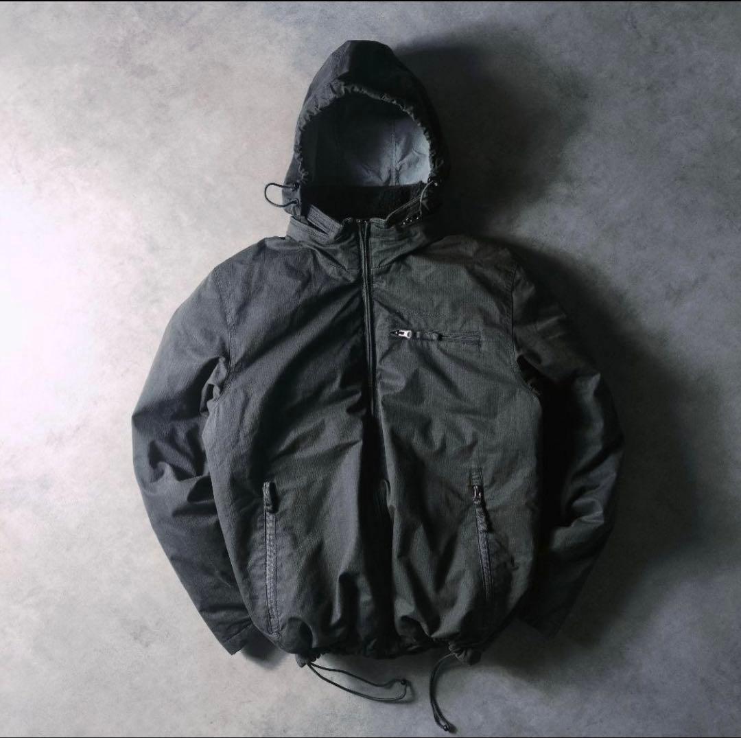 00s エディーバウアー EB550 ダウンジャケット フード収納 ドローコード