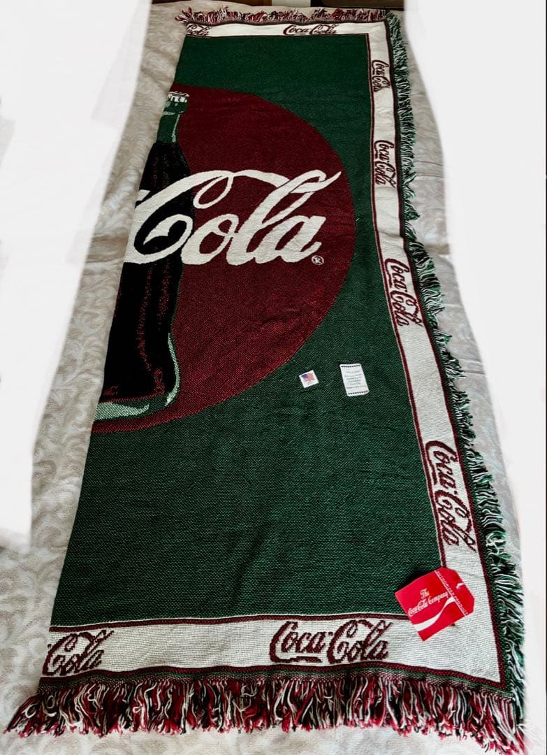 コカコーラ　ラグ　コットン100% 非売品　made in USA