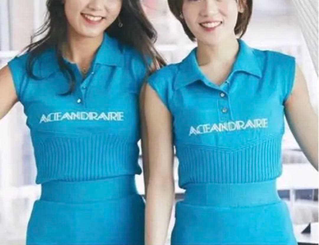 ACEANDRARE ウエストリブサマーニット　ターコイズ　1／21以降発送