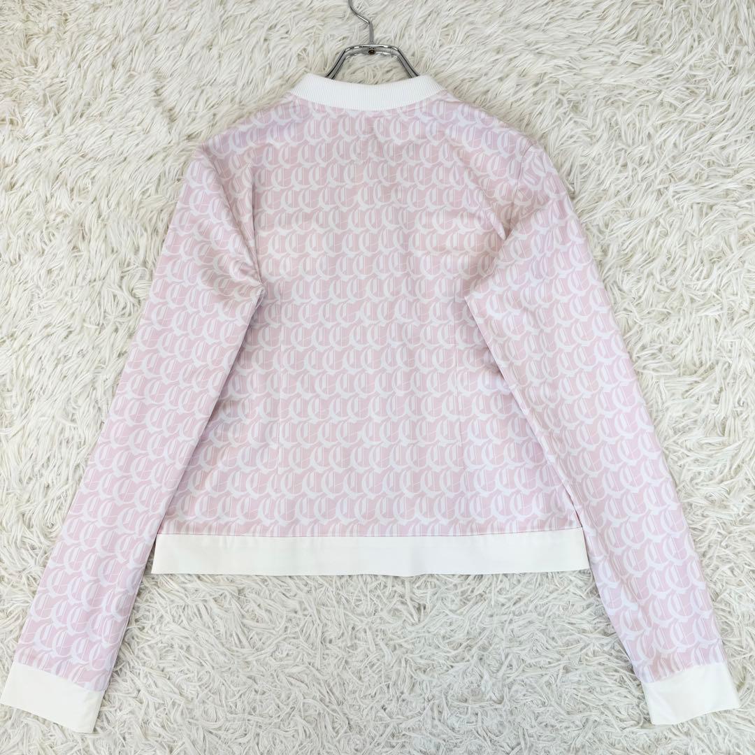 未使用級 近年 セルフォード ゴルフ モノグラムPTカットカーディガン CG