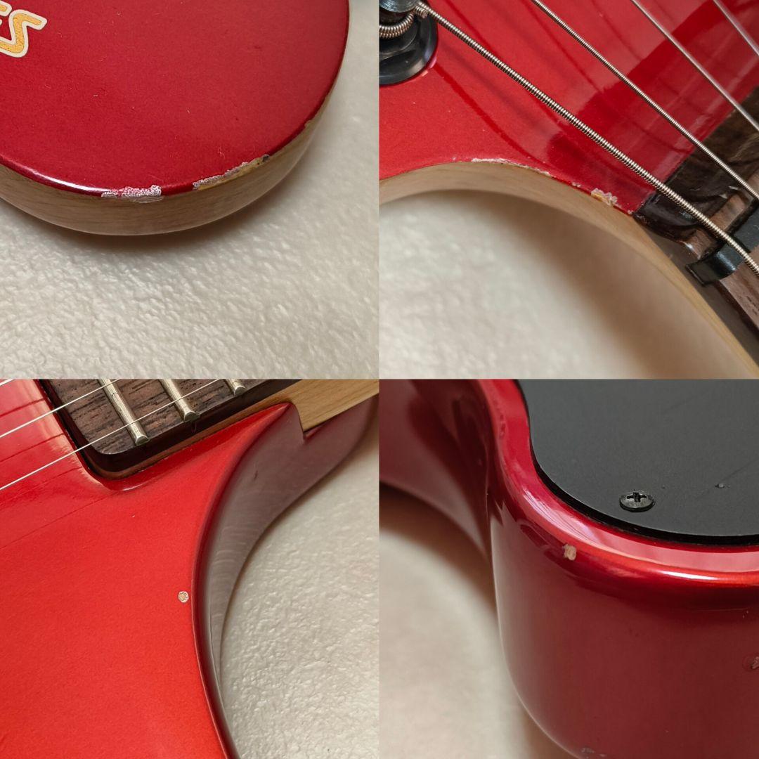 【美品】ZO-3 芸達者 メタリックレッド アンプ内蔵ミニギター ケース付