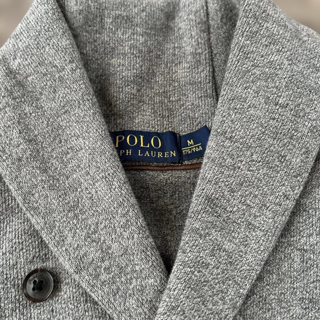 ショールカラーエルボーパッチ　トップス