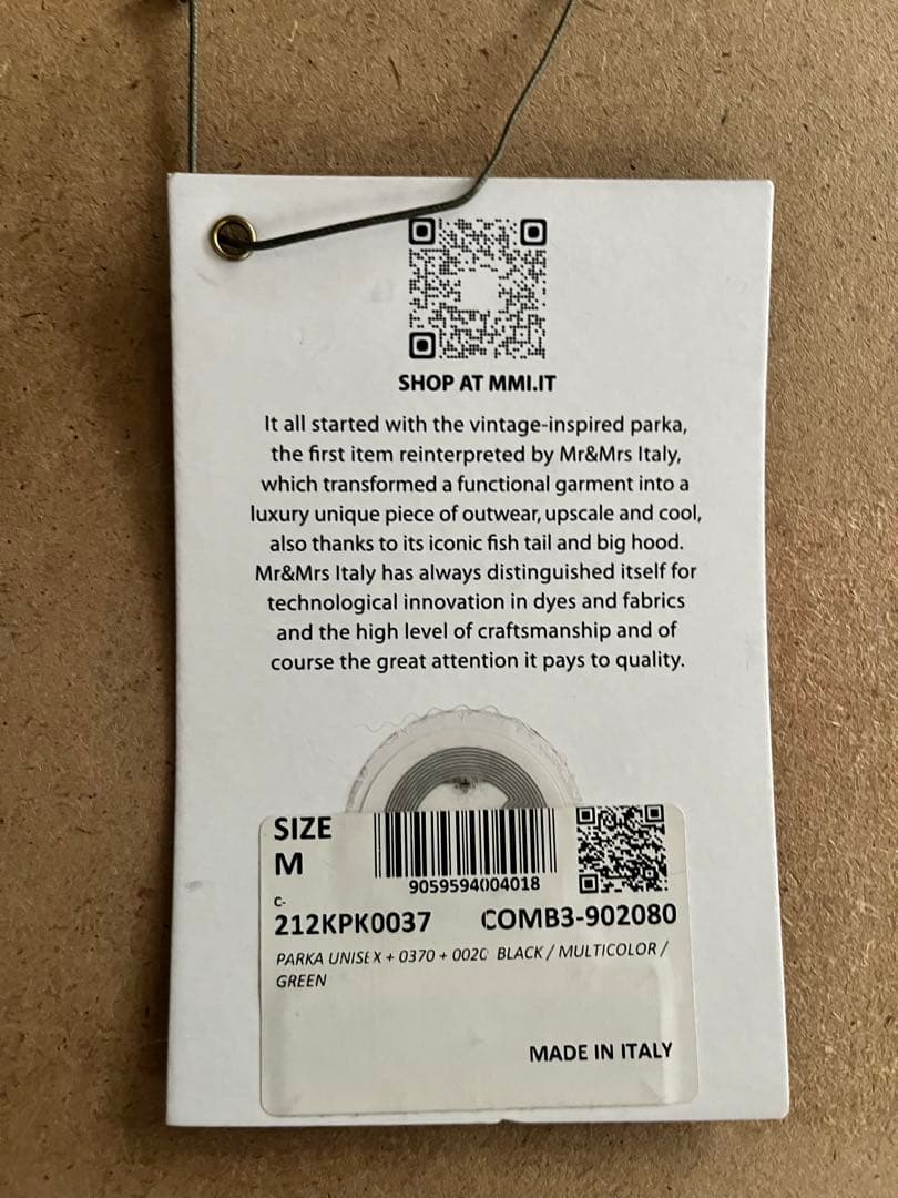 Mr&Mrs Italy ユニセックスモッズコートKPK0037COMB3