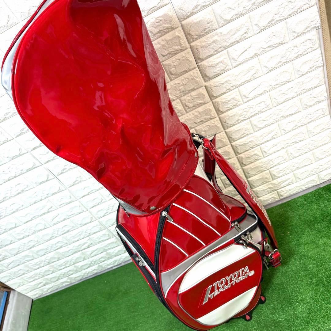 激レア　TOYOTA TOM’S エナメル　キャディーバッグ　中古美品　収納多数