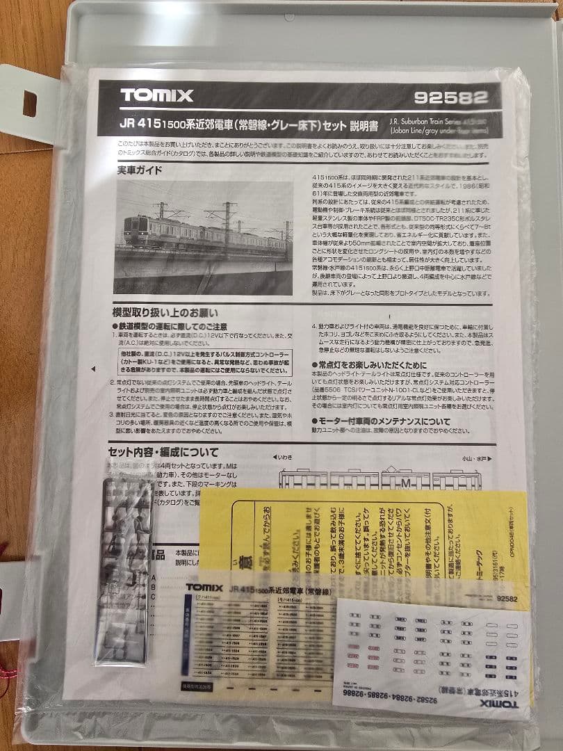 TOMIX 92582 JR415系 1500番台 (常磐線・床下グレー)