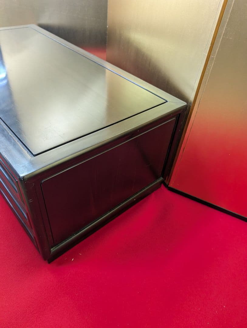 総黒檀 最高級 黒檀 文机 書斎 机 唐木家具 銘木 無垢材 飾り棚