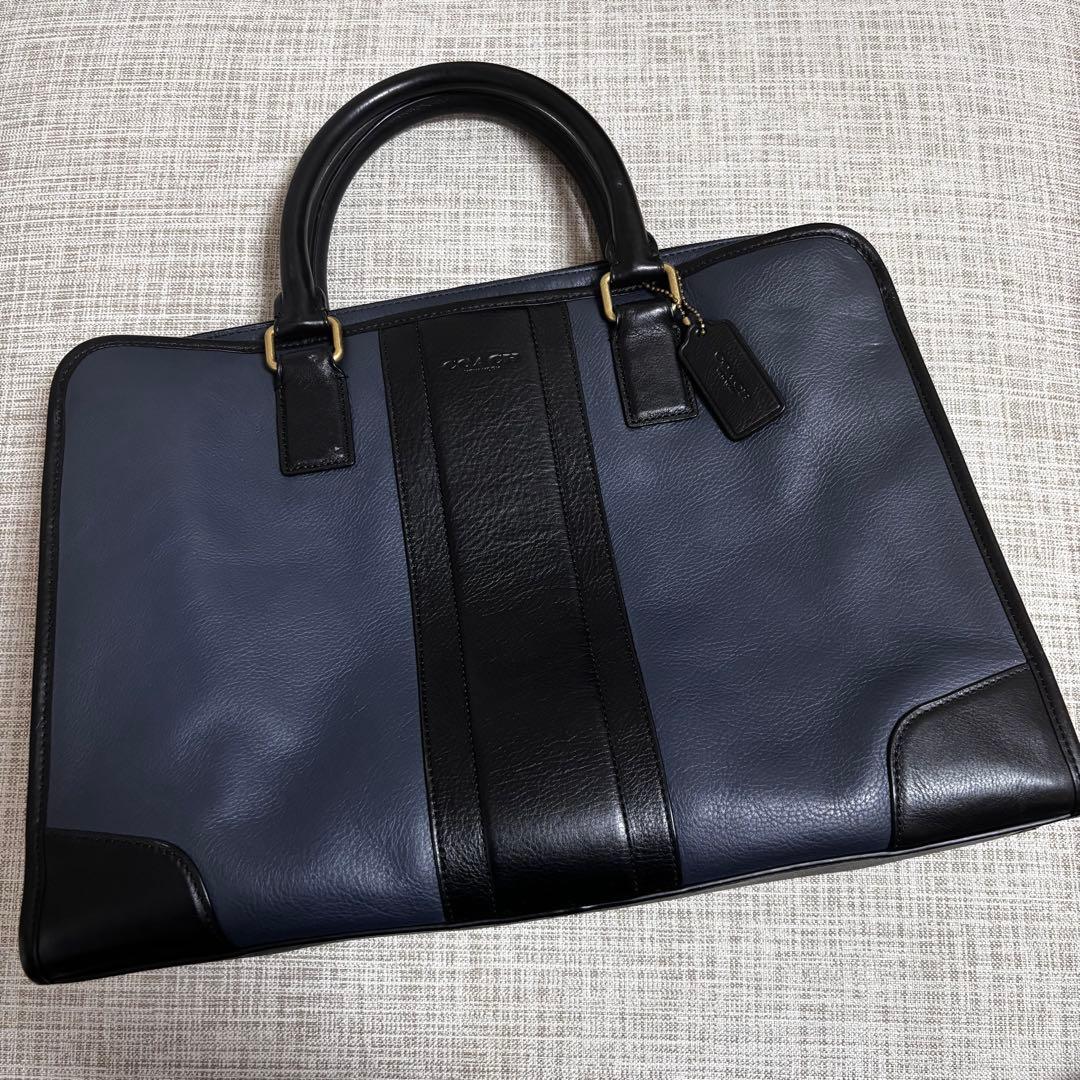 COACH ビジネスバッグ ネイビー/ブラック