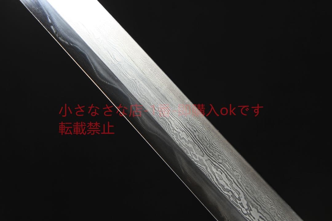 魚皮柄小唐横刀黒白檀模様鋼焼刃 古兵器 武具 刀装具 日本刀 模造刀 居合刀