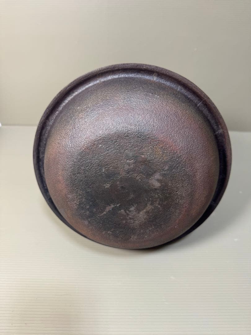 2248 茶道具 人間国宝 釜師 高橋敬典作 真形羽釜 鐶付