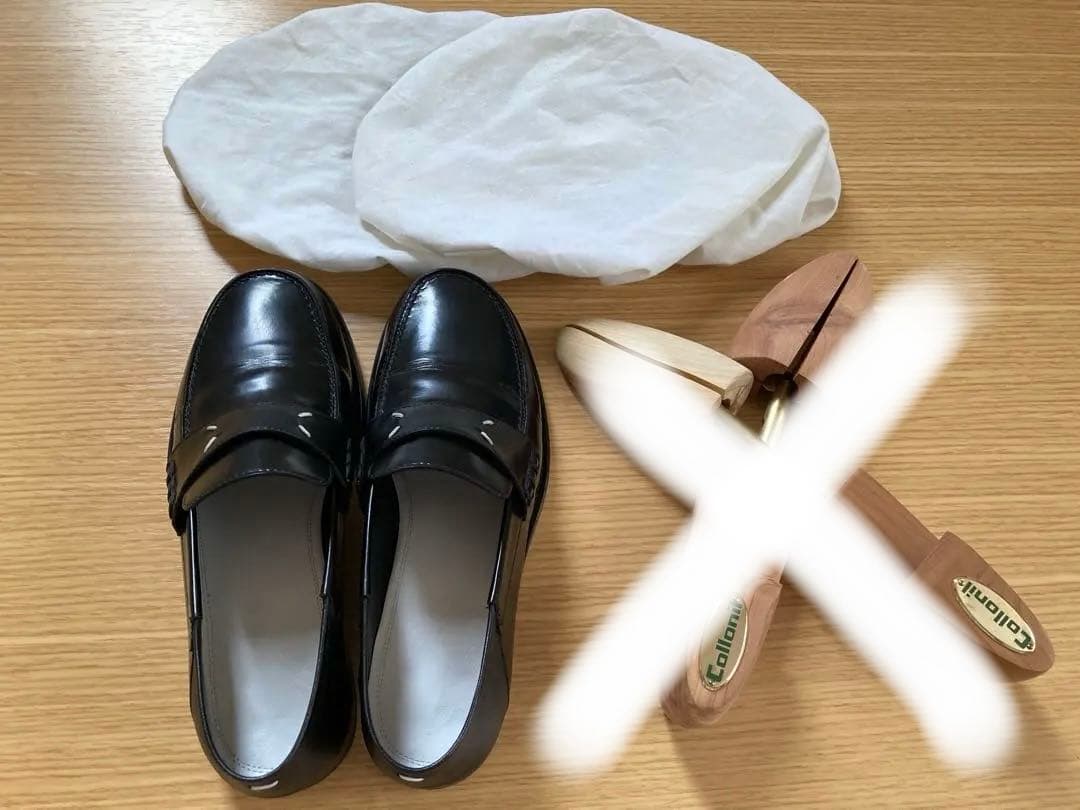 あんしん鑑定◎マルジェラローファー /黒 /普段23.5着用でちょうどのサイズ