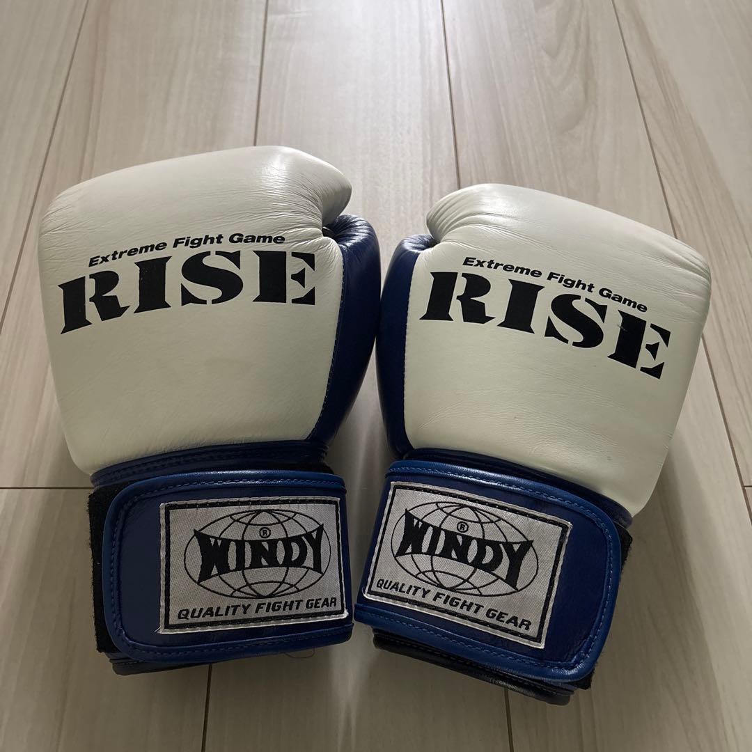 RISE ボクシンググローブ 12oz ホワイト/ブルー