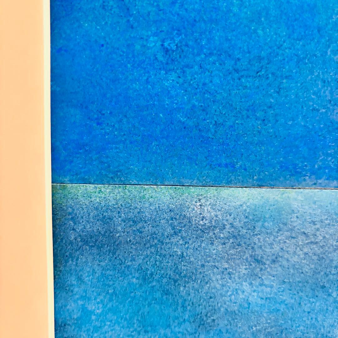 荒井虹子「帰ってみる夜」尹東柱 詩 額装 現代美術 作品42×37.5cm