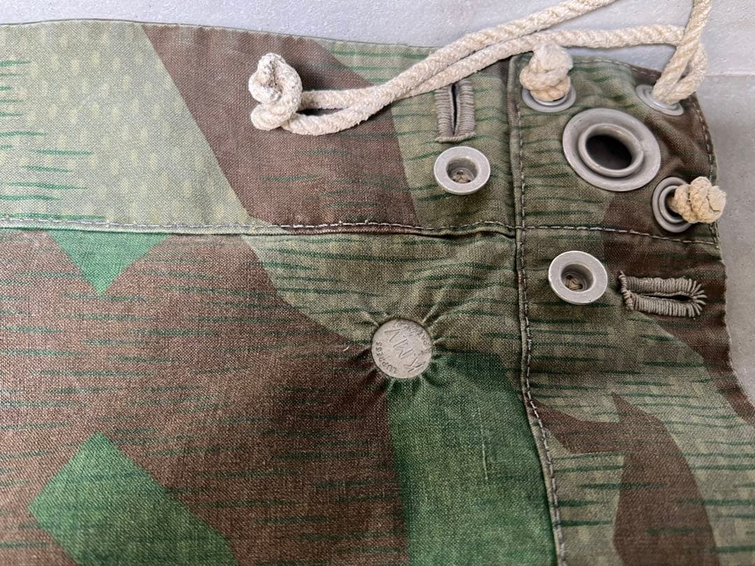 ②スイス軍幕×1 スプリンターカモ ツェルトバーン ミリタリー テント 実物