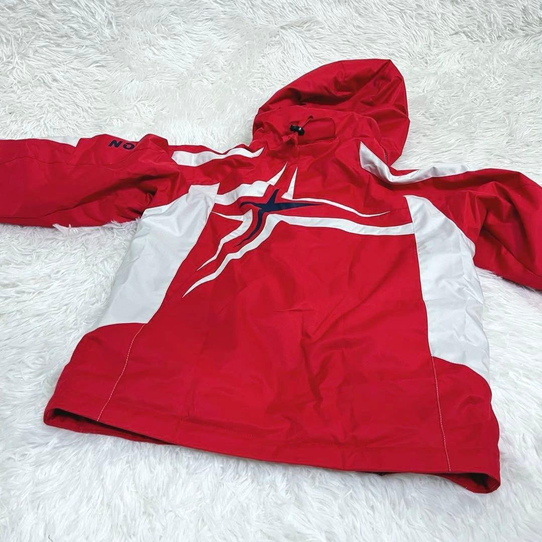 美品 フェニックス スキーウェア上下 140 ジュニア レッド ワッペン 小学生