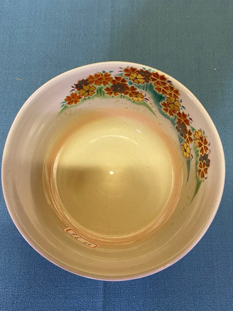 【本日限定】茶道具/茶碗 中村能久 『色絵 吉野山之図』京焼 東福窯　共箱