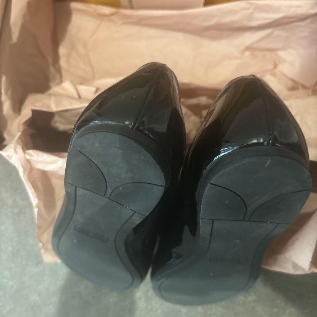 Miu Miu 黒 フラットシューズ クリスタル装 hanachaman