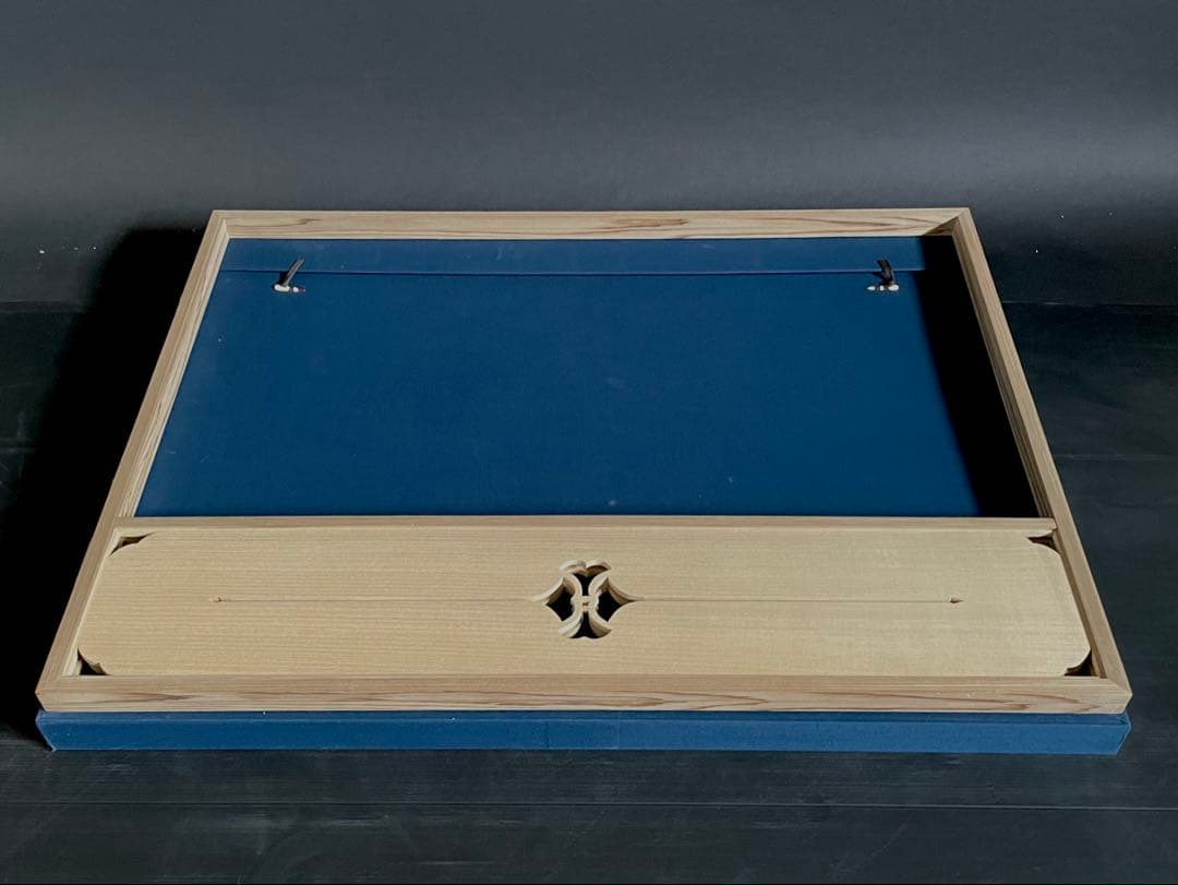 【美品 高級品質】「母」 杉 檜 腰風炉先 風炉先屏風 共布 タトウ（128②）