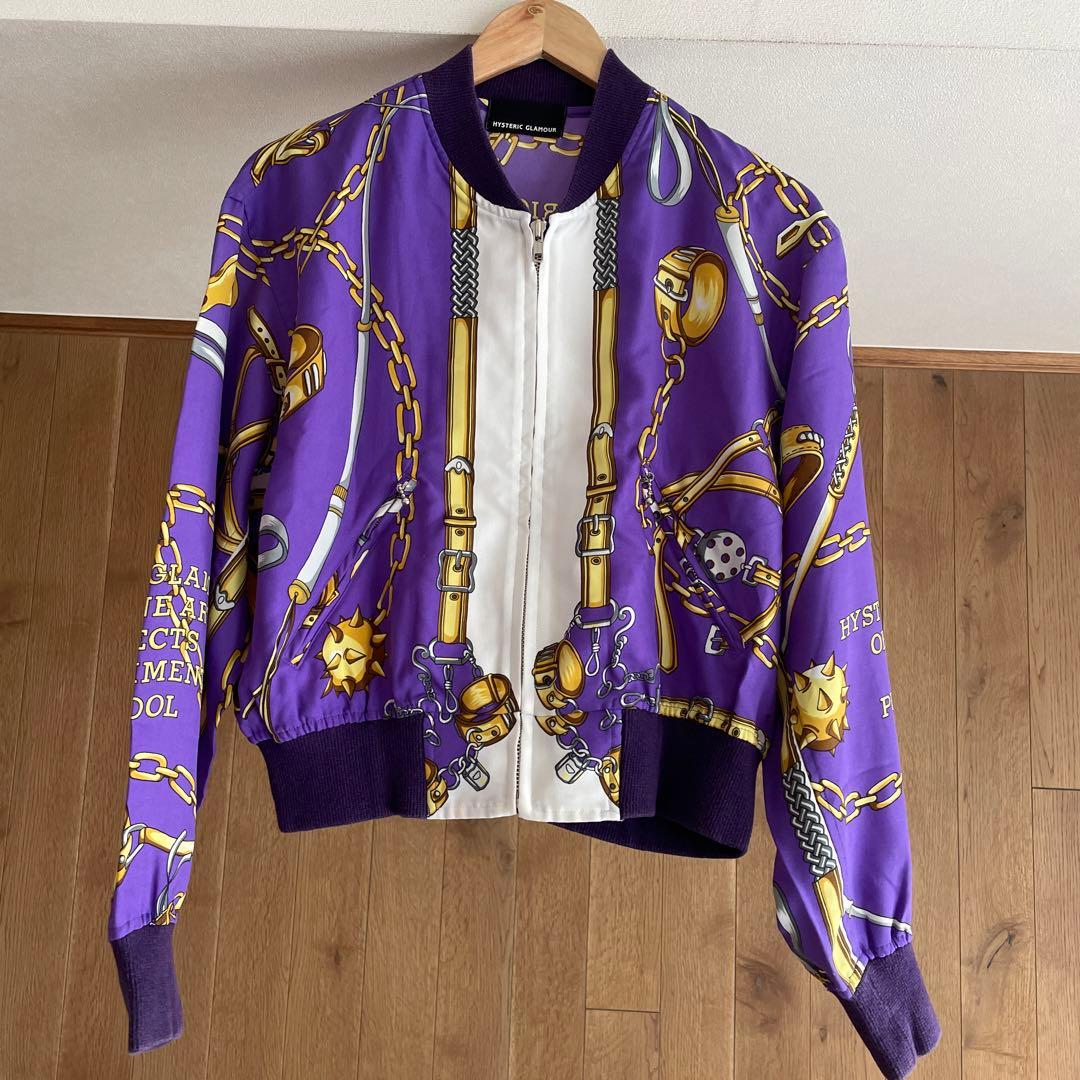 ヒステリックグラマー HYSTERIC GLAMOUR スカーフ柄ジップブルゾン