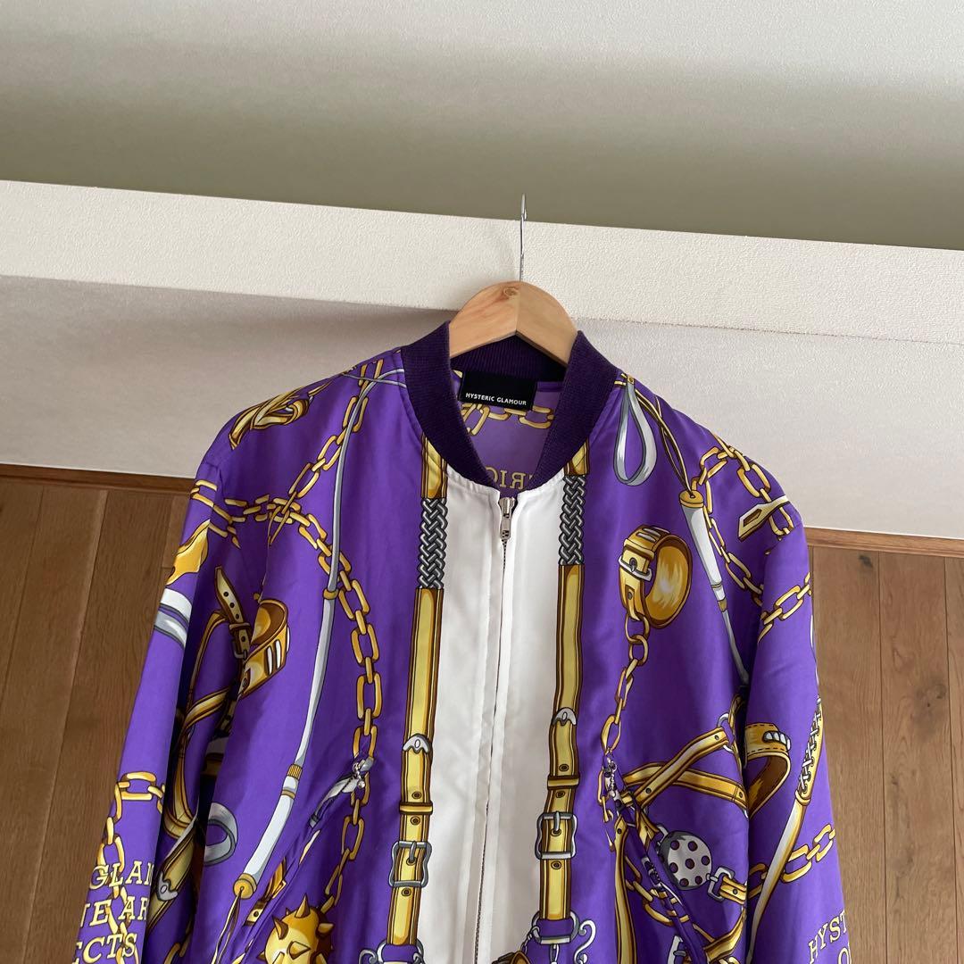 ヒステリックグラマー HYSTERIC GLAMOUR スカーフ柄ジップブルゾン