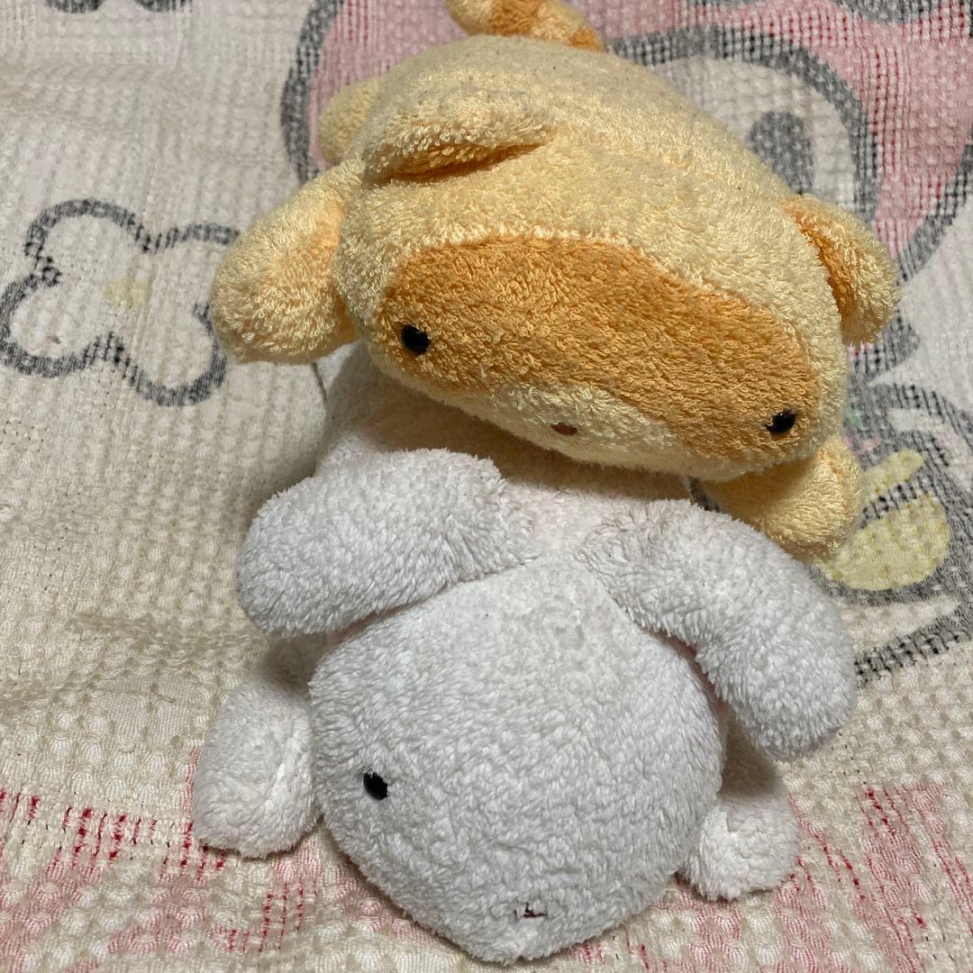 フリッカまつもと　ウサギ＆タヌキ　ぬいぐるみ　中古品　バラ売り不可