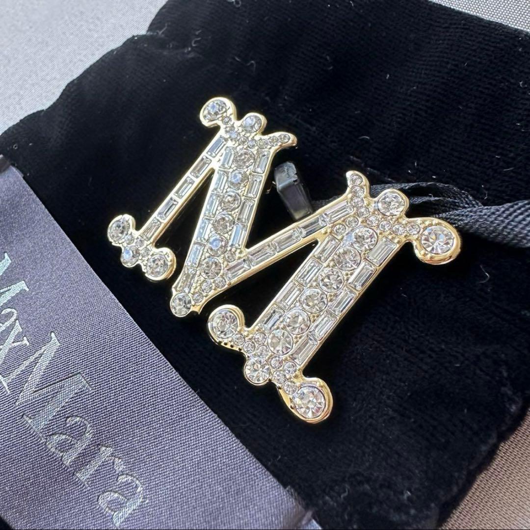 新品　マックスマーラ　クリスタルブローチ