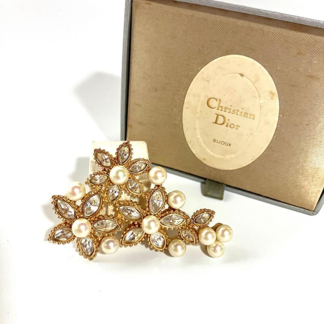 Christian Dior フラワーブローチ