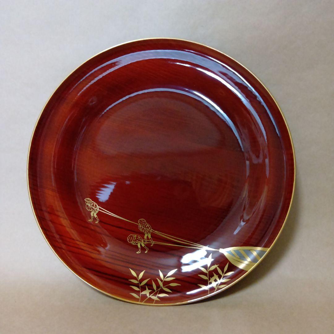 茶道具　干菓子器曳舟蒔絵