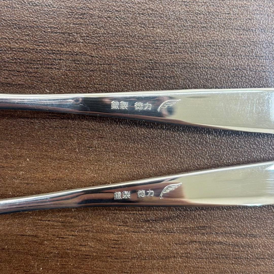 徳力 銀製 デザート スプーン フォーク