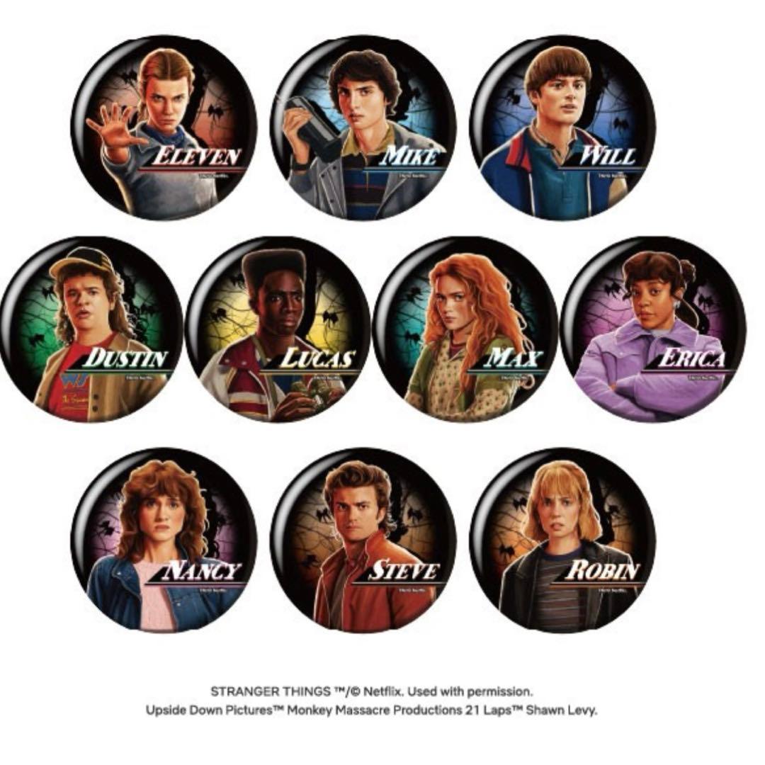 STRANGER THINGS ホログラム缶バッジ【10箱入りコンプリートBOX