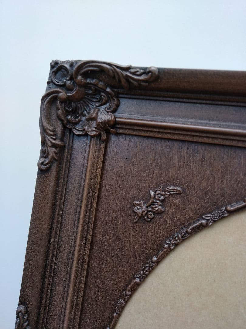 ガラス付き　未使用　エス アンド エフ　S&F　高級輸入額縁　半切　アンティーク