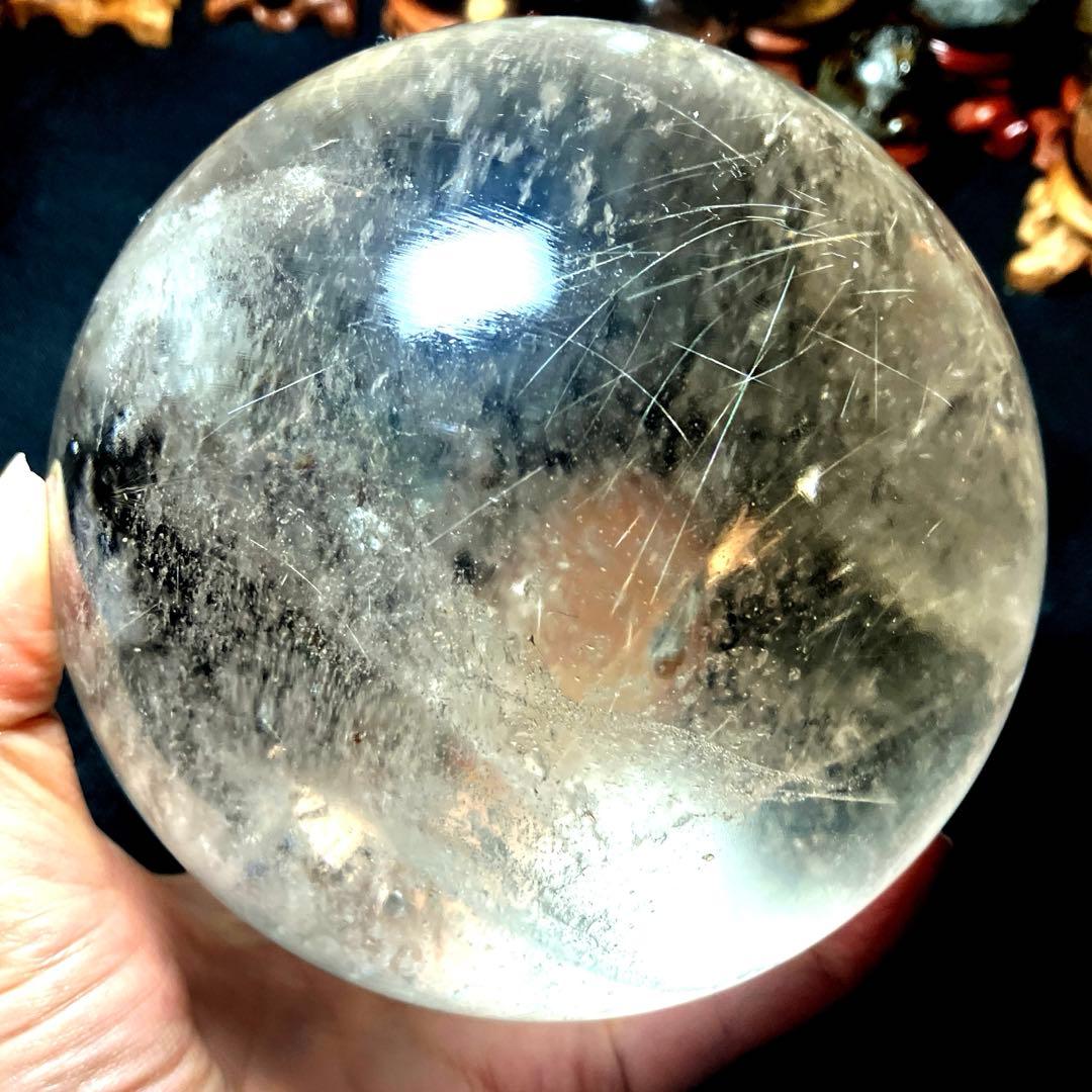 超超特大‼️120mm レインボーゴールドルチルクォーツ　金針水晶　パワーストーン