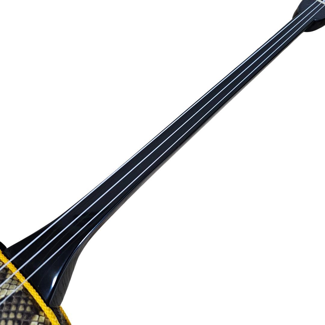 沖縄三線 蛇皮 ハードケース付 付属品多数 胴巻き 刺繍 入門セット