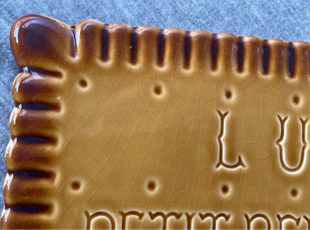 LU ビスケット 陶板 陶器 プレート 鍋敷き フランス製 蚤の市 アンティーク