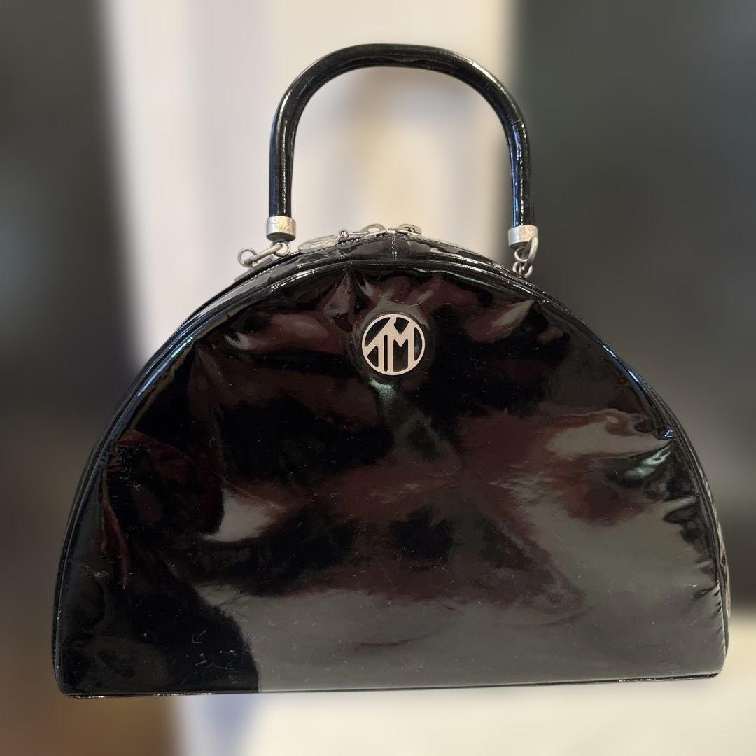 ティエリーミュグレーかまぼこ型ハンドバッグ/80年代ヴィンテージ