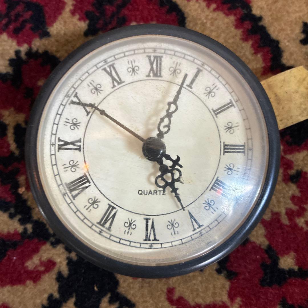 アンティーク　時計付き木製ボトル/ワインボックス