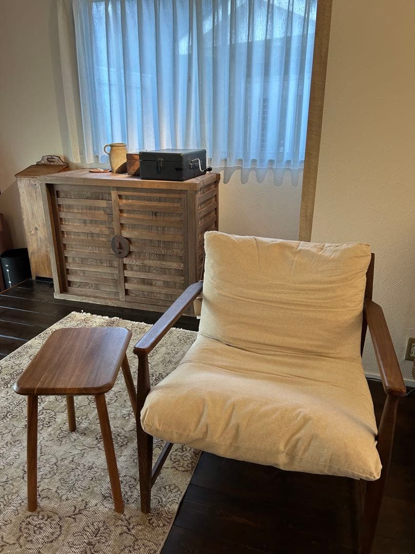 ZARA  ザラホーム　デタッチャブルクッション ウッドアームチェア