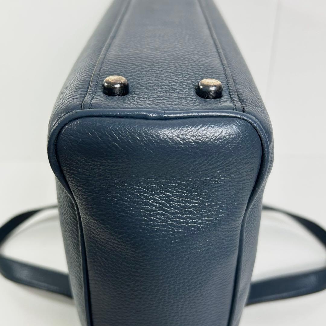 ✅【美品】定価12万　メンテ済み　コーチ　ビジネスバッグ　COACH ネイビー