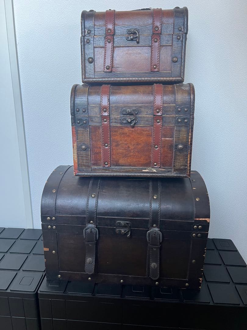 アンティーク　木箱　宝箱 3点セット 期間限定価格