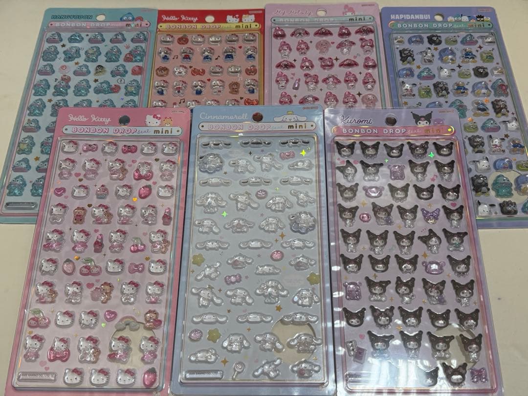 [正規品]ボンボンドロップシールminiサンリオセット売り
