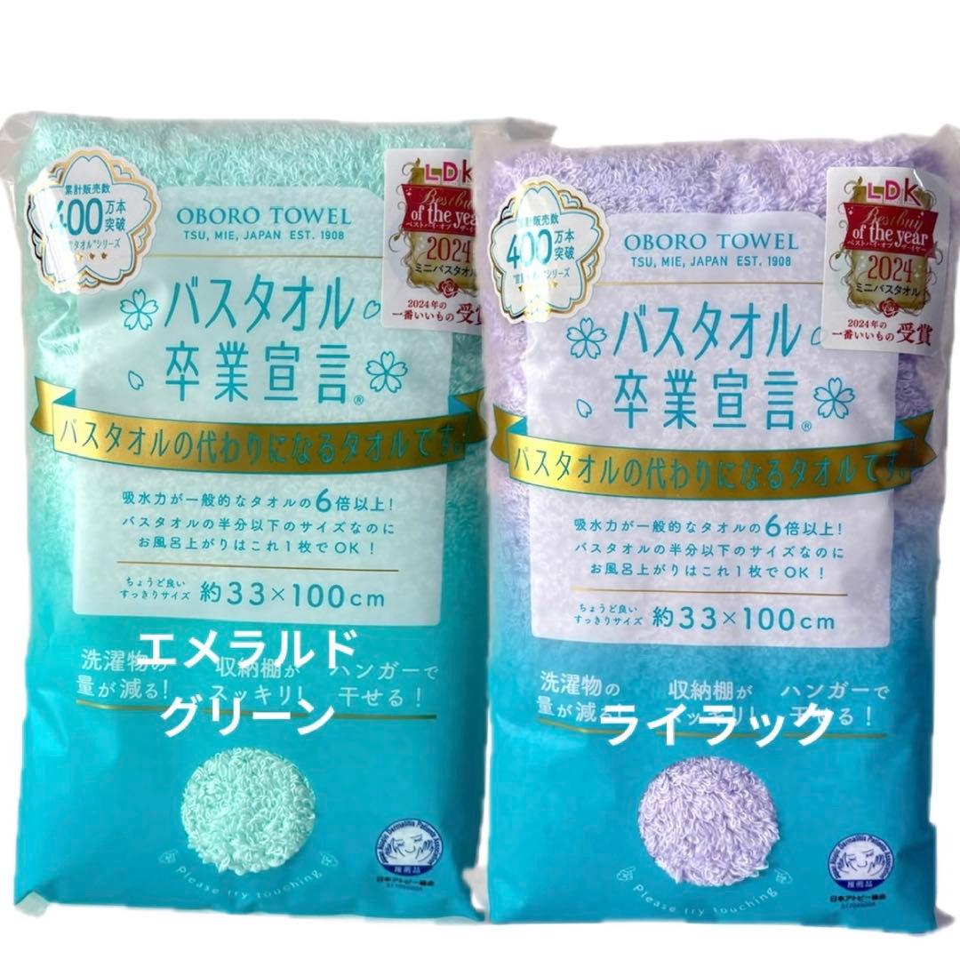 限定★バスタオル卒業宣言　10枚 おぼろタオル/ミニバスタオル