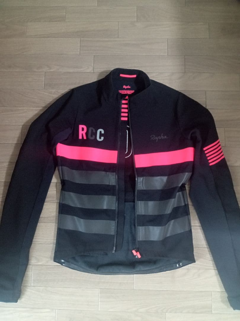 Rapha RCCトレーニングジャケットSサイズ ブラック/ピンク